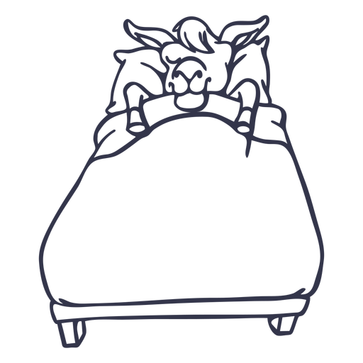 Curso de cama de dormir de lhama Desenho PNG