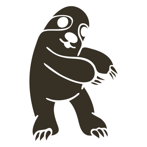Sloth dancing dance detailed silhouette PNG Design