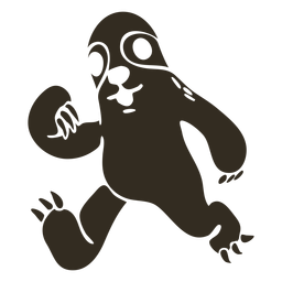 Perezoso corriendo silueta detallada Diseño PNG