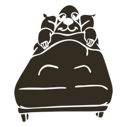 Faultier Schlafbett detaillierte Silhouette PNG-Design