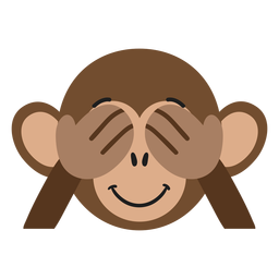 Autocolante liso lúdico com focinho de macaco Desenho PNG