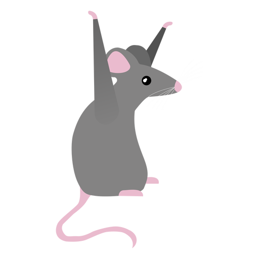 Postura da cauda do mouse plana Desenho PNG