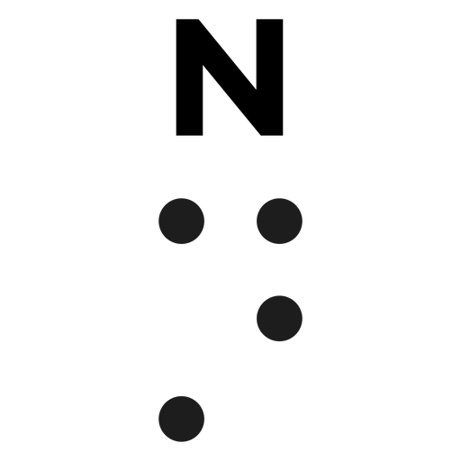 N n letter dot spot stroke PNG Design