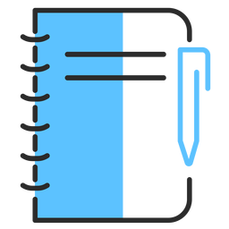 Notebook-Stift mit flachem Strich PNG-Design