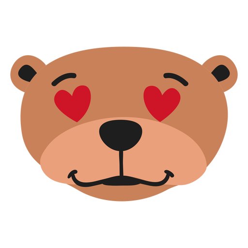 Focinho de lontra apaixonado adesivo plano Desenho PNG