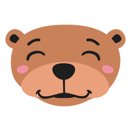 Nutria hocico alegre pegatina plana Diseño PNG