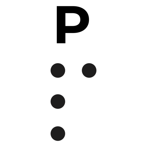 P p letter dot spot stroke PNG Design