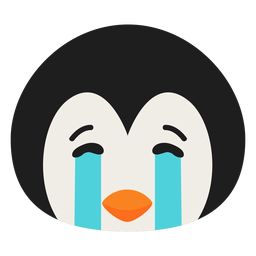 Adesivo de pinguim com focinho triste