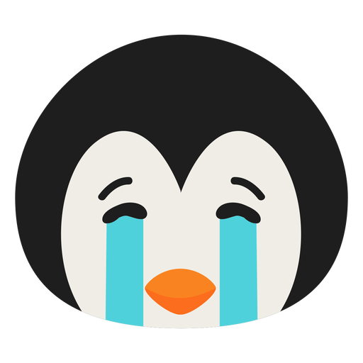 Adesivo de pinguim com focinho triste