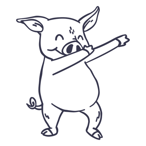 Schwein tanzen Tanzschlag PNG-Design