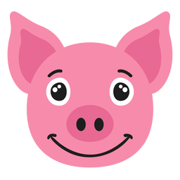 Adesivo liso com focinho de porco Desenho PNG