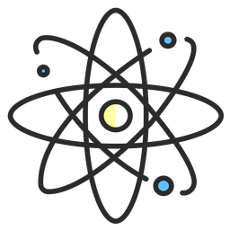 Curso plana do modelo de átomo planetário Curso plana do modelo de átomo planetário