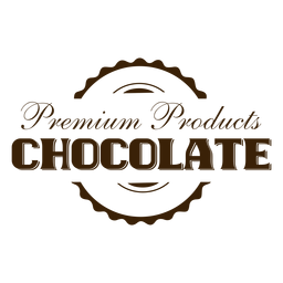 Premium-Produkte Schokolade Abzeichen Aufkleber PNG-Design