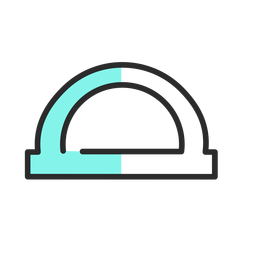 Winkelmesser Flachstrich PNG-Design