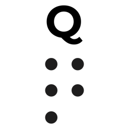 Q Buchstabe Punkt Punktstrich PNG-Design
