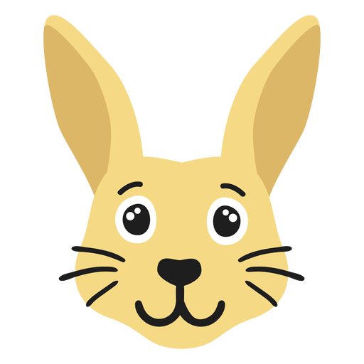 Conejo conejito bozal alegre pegatina plana Diseño PNG