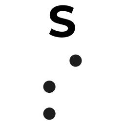 Trazo de punto de letra S s Diseño PNG