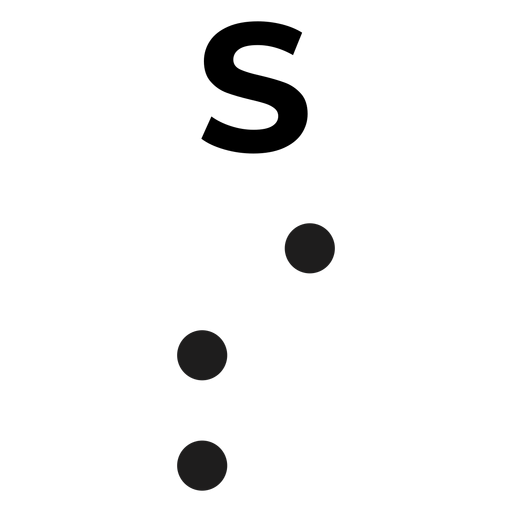 S s letter dot spot stroke PNG Design