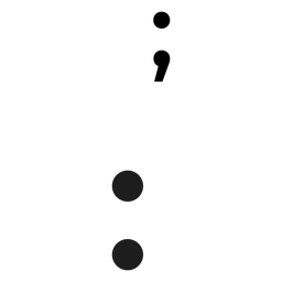Traço de ponto de ponto e vírgula Desenho PNG