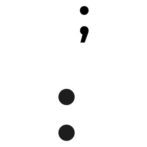 Semicolon dot spot stroke PNG Design