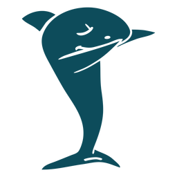 Danza de tiburón bailando silueta detallada Diseño PNG