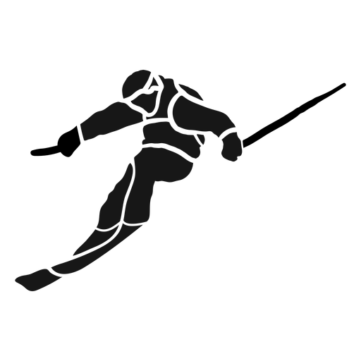Silhueta detalhada de roupa esportiva de esqui Desenho PNG