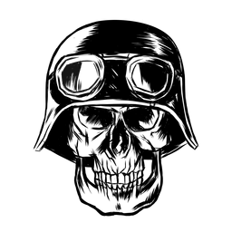 Ilustración de gafas de casco de calavera Diseño PNG