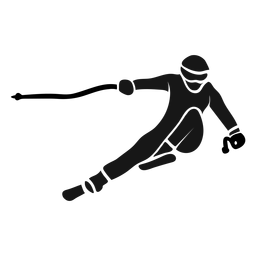 Silhueta detalhada de roupa esportiva de esqui Desenho PNG