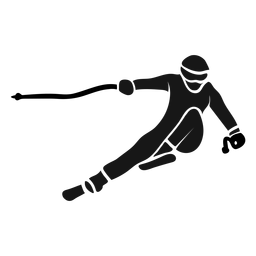 Sportsman ski outfit detailed silhouette PNG Design
