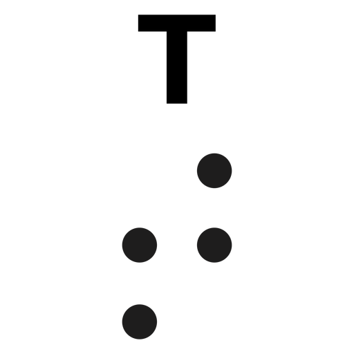T t letter dot spot stroke PNG Design