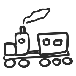 Doodle de trem Desenho PNG
