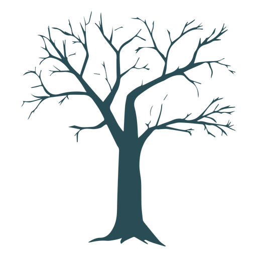 Baum detaillierte Silhouette PNG-Design