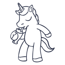 Golpe de cóctel de unicornio Diseño PNG