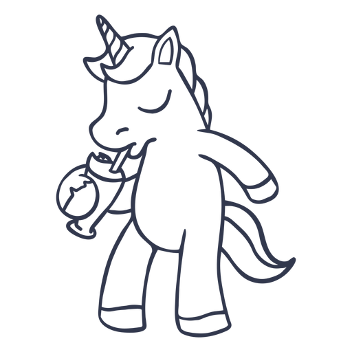 Golpe de cóctel de unicornio Diseño PNG