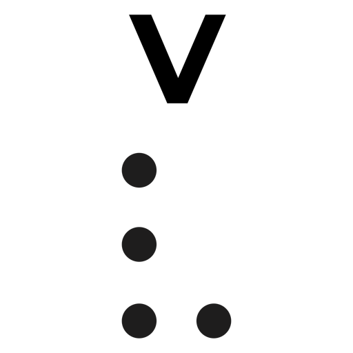 V v letter dot spot stroke PNG Design