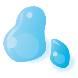 Pegatina plana gota de agua Diseño PNG