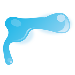 Water drop sticker flat PNG Design