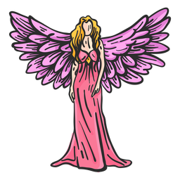 Flügel Engel flach PNG-Design