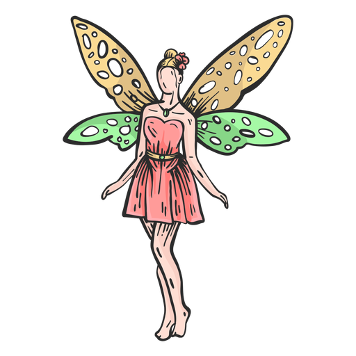 Wing fairy flat magic PNG Design