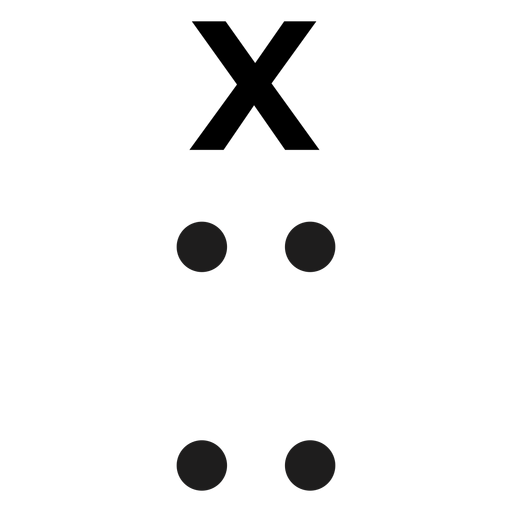 X x letter dot spot stroke PNG Design