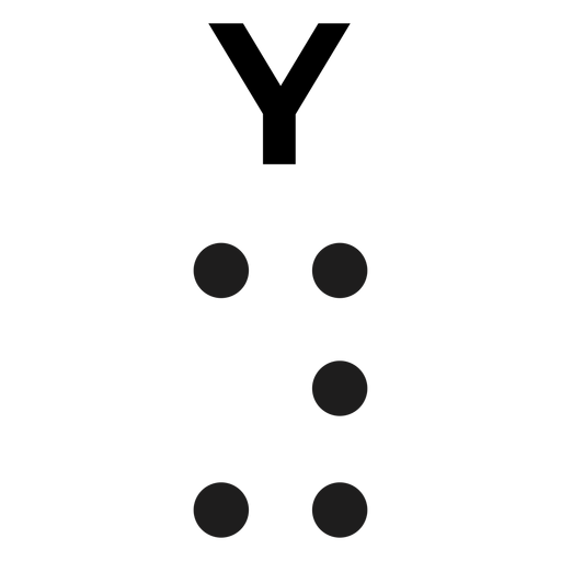 Y y letter dot spot stroke PNG Design