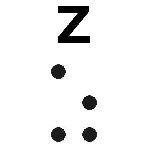 Z z letter dot spot stroke PNG Design