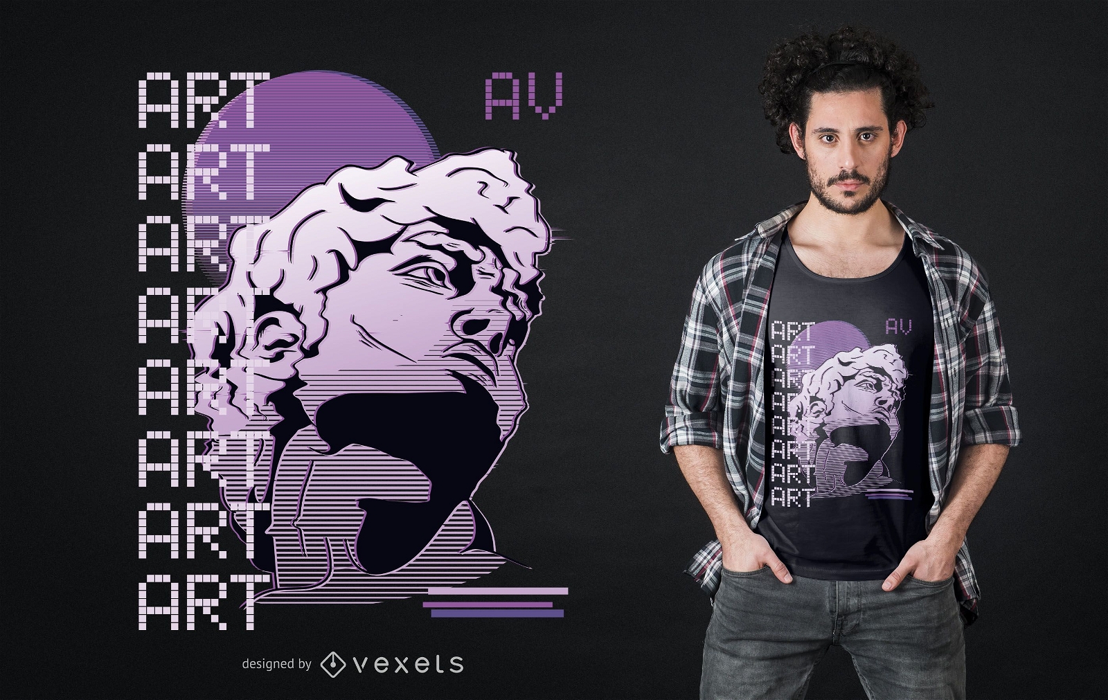 Vaporwave art t-shirt design