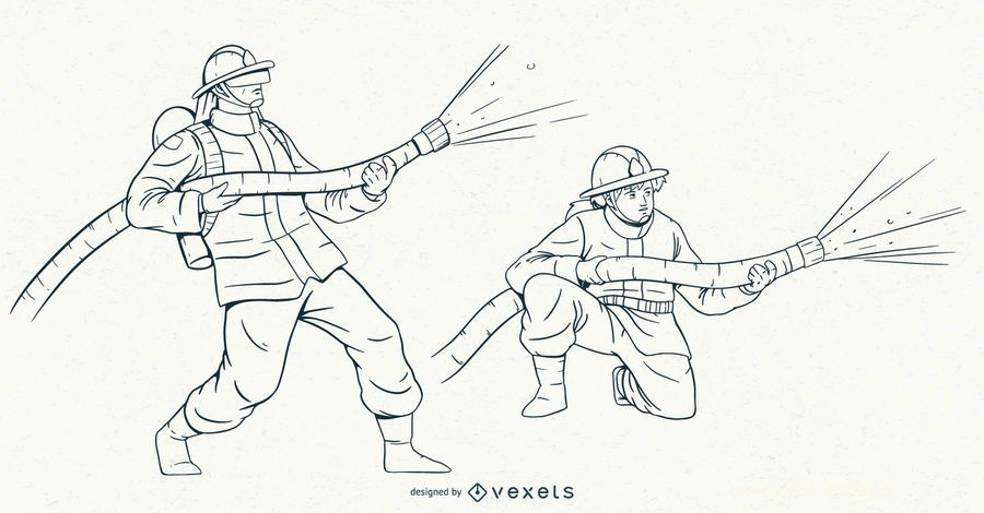 Firemen Stroke Character Set Firemen Stroke Character Set