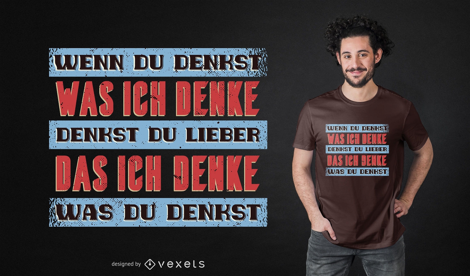 Design de camiseta vintage com citação alemã