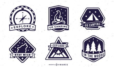Camping badges pack Camping badges pack