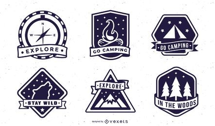Paquete de insignias de camping