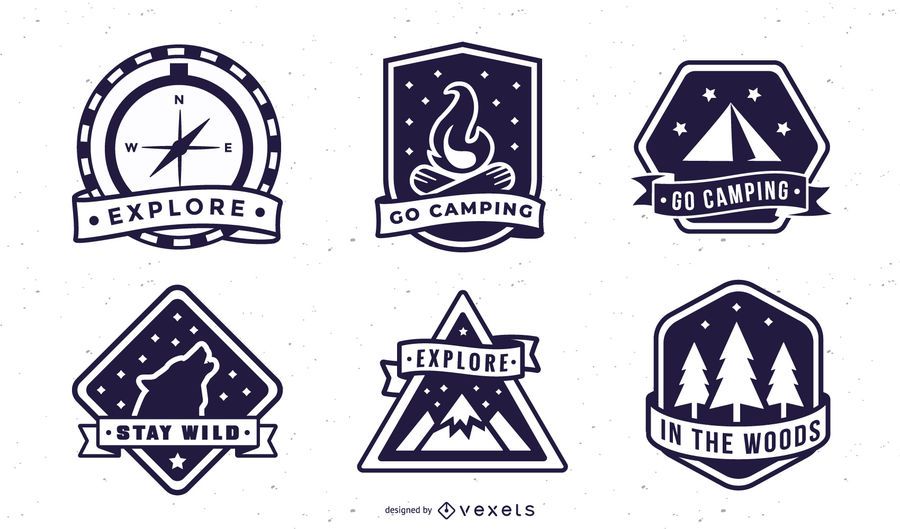 Camping badges pack Camping badges pack
