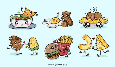 Paquete de comida kawaii de San Valentín Paquete de comida kawaii de San Valentín