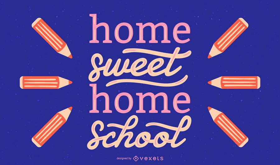 School sweet home lettering design School sweet home lettering design